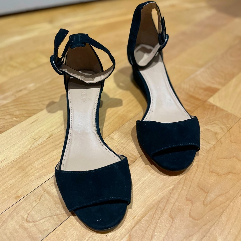 NWOB J. Crew Laila Suede Wedge Heel